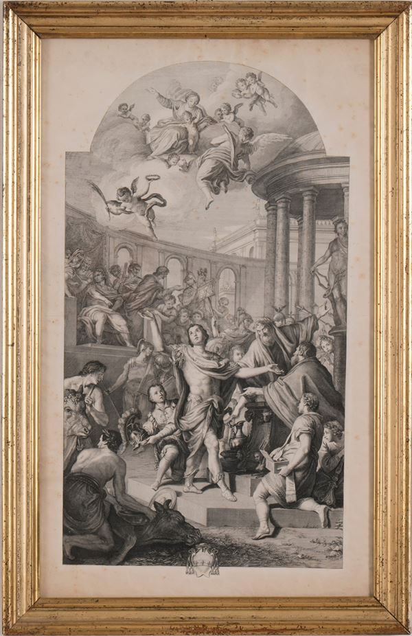 Valesio Dionigi (1730 ca.-1780 ca.) San Giorgio rifiuta di sacrificare agli idoli