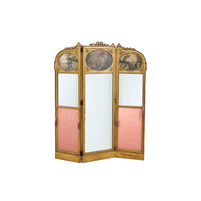 Paravento in legno intagliato e dorato. XIX-XX secolo  - Asta Dimore Italiane TIME - Cambi Casa d'Aste