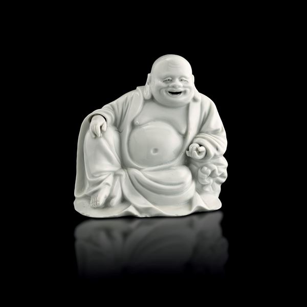Figure of Buddha in Blanc de Chine Dehua porcelain, China, Qing Dynasty, Qianlong period (1736–1796)