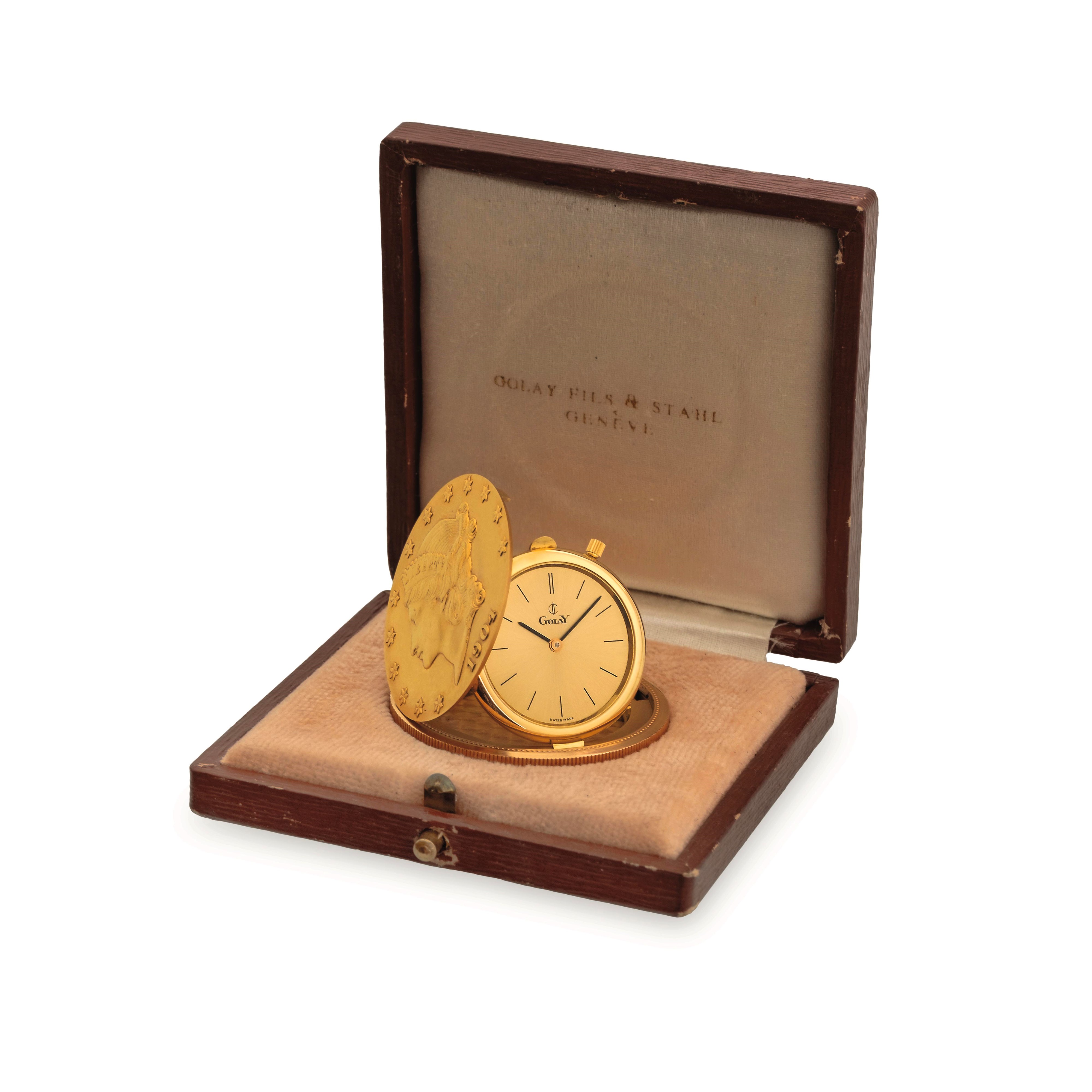Golay Fils & Stahl - Orologio da polso Coin Watch 20 Dollars Liberty 1904 in oro giallo, circa 19...