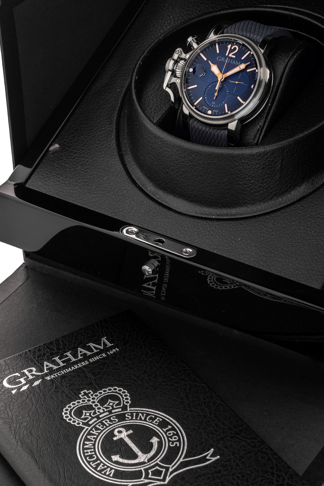 Graham - Chronofighter Grand Vintage in acciaio con quadrante blu Soleil