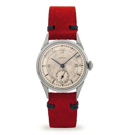 Orologio da polso ref 6666, acciaio, quadrante argenté, circa 1956