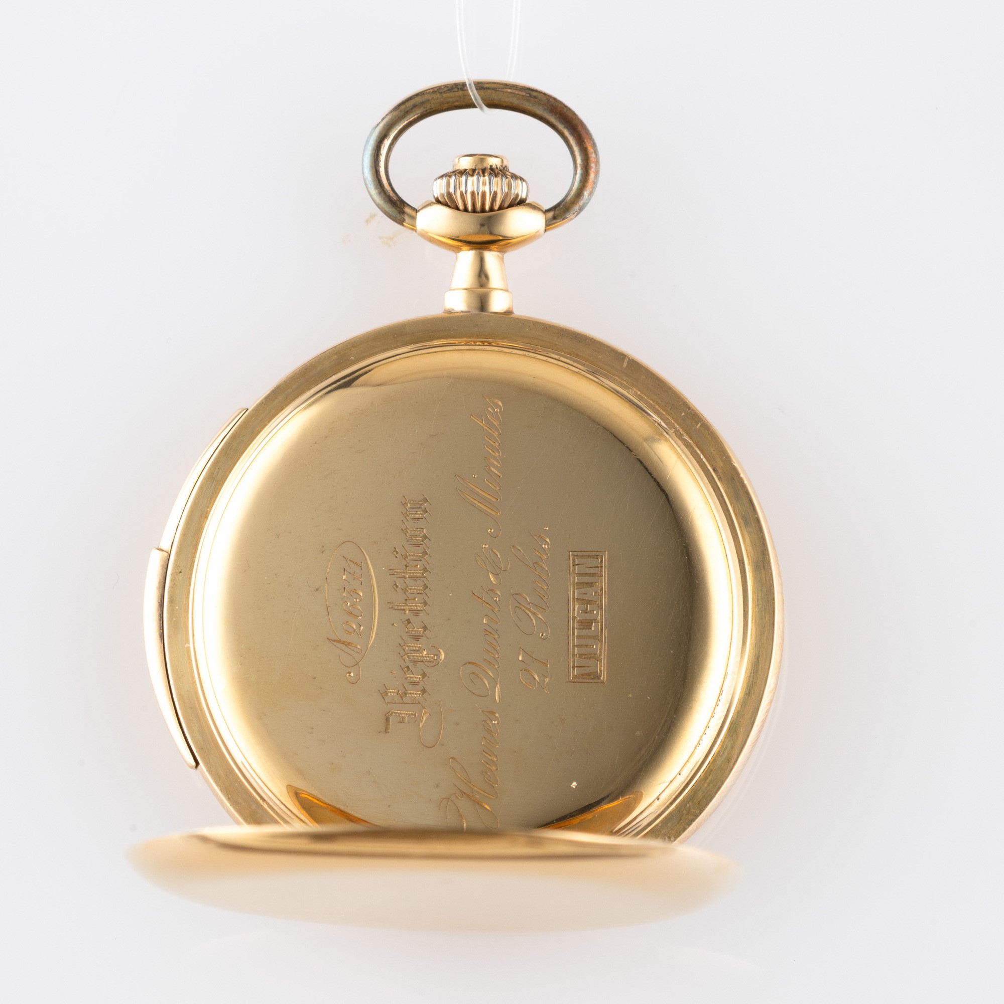 Vulcain - Savonetta in oro giallo 18k a ripetizione minuti con quadrante argenté guilloché