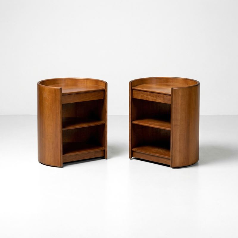 Afra e Tobia Scarpa : Due comodini delle seria Artona  - Asta Design Lab - Cambi Casa d'Aste