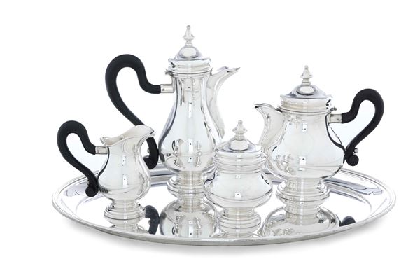 Servizio da tè e caffè. Argenteria milanese del XX secolo, argentiere Miracoli
