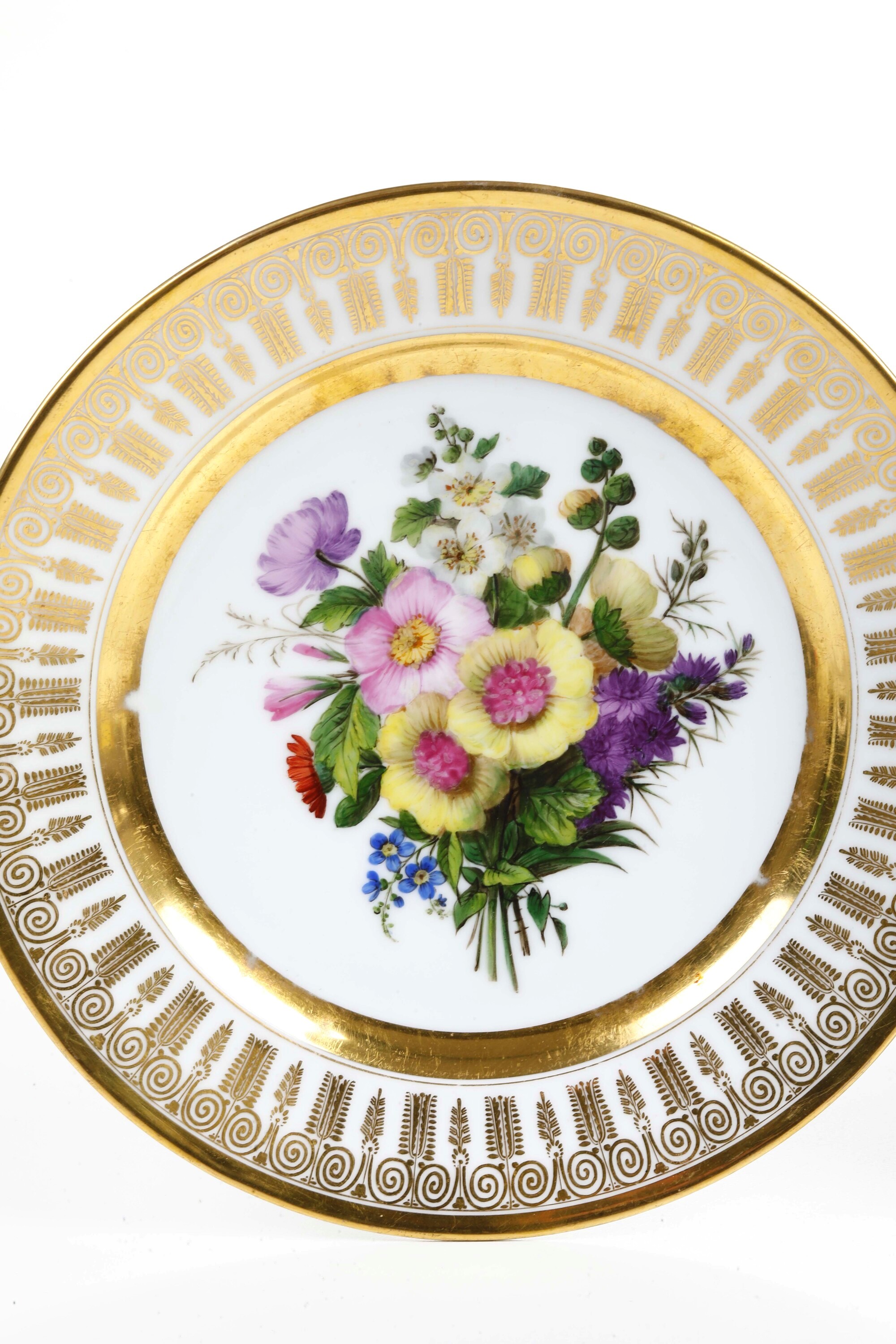 Manifattura Ginori, Coppia di piatti doccia, porcellana policroma (circa 1830)