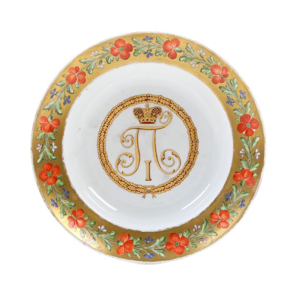 Piatto Russia, San Pietroburgo, Manifattura Imperiale, 1796-1801 