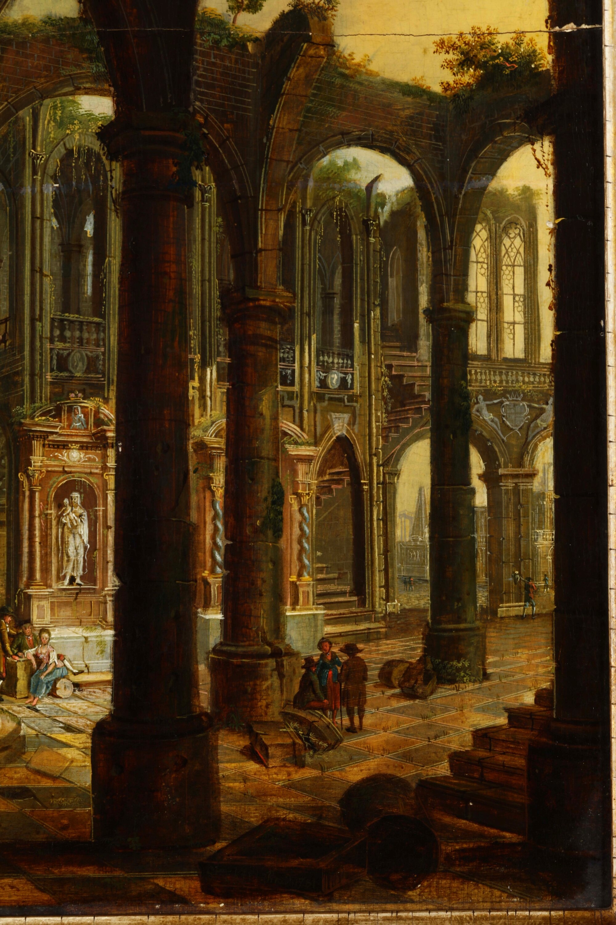 Scuola della Fine del XVIII-inizi del XIX Secolo Capriccio Architettonico con Figure