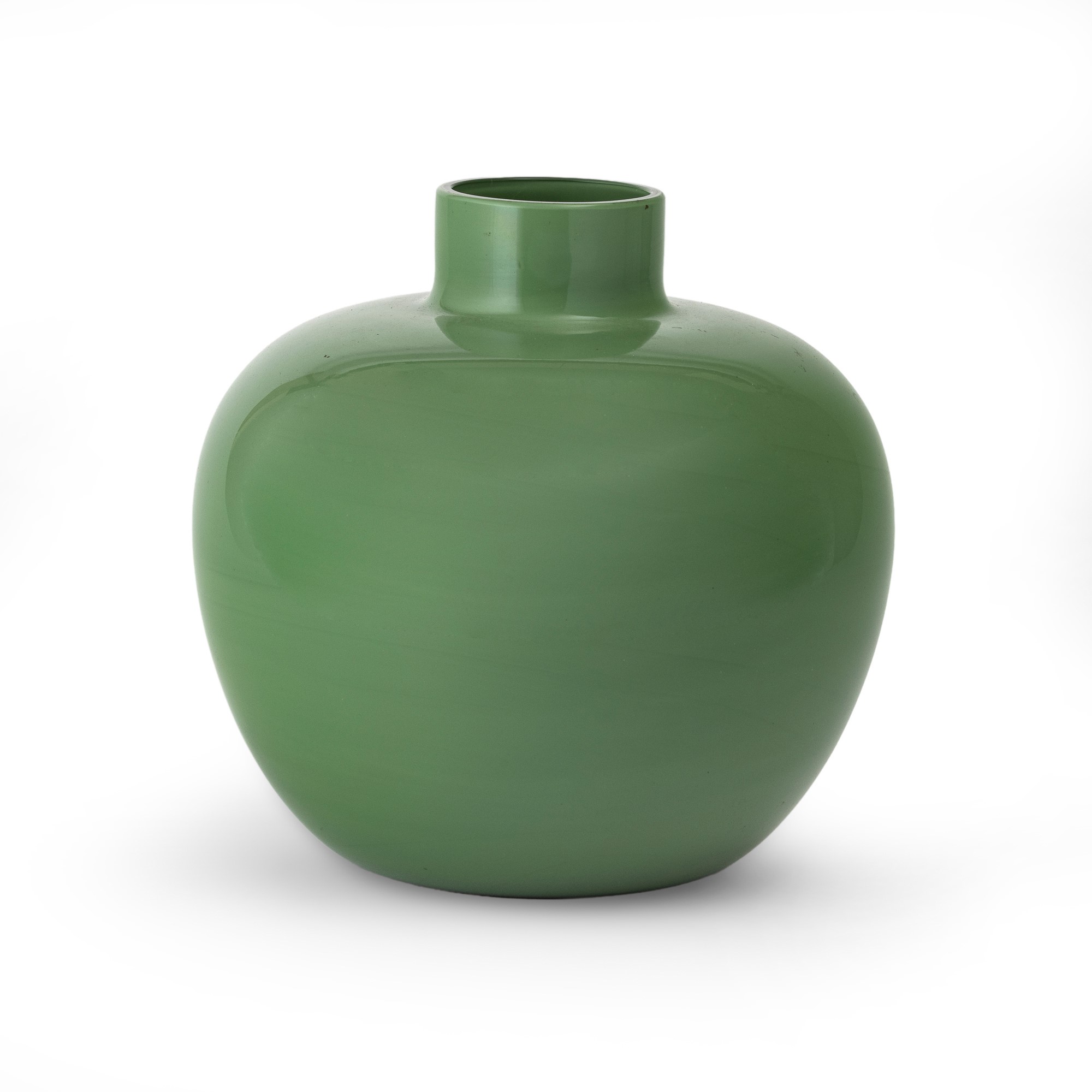 Venini, Vaso Murano (serie “Cinesi”), vetro opalino verde antico, circa 1960