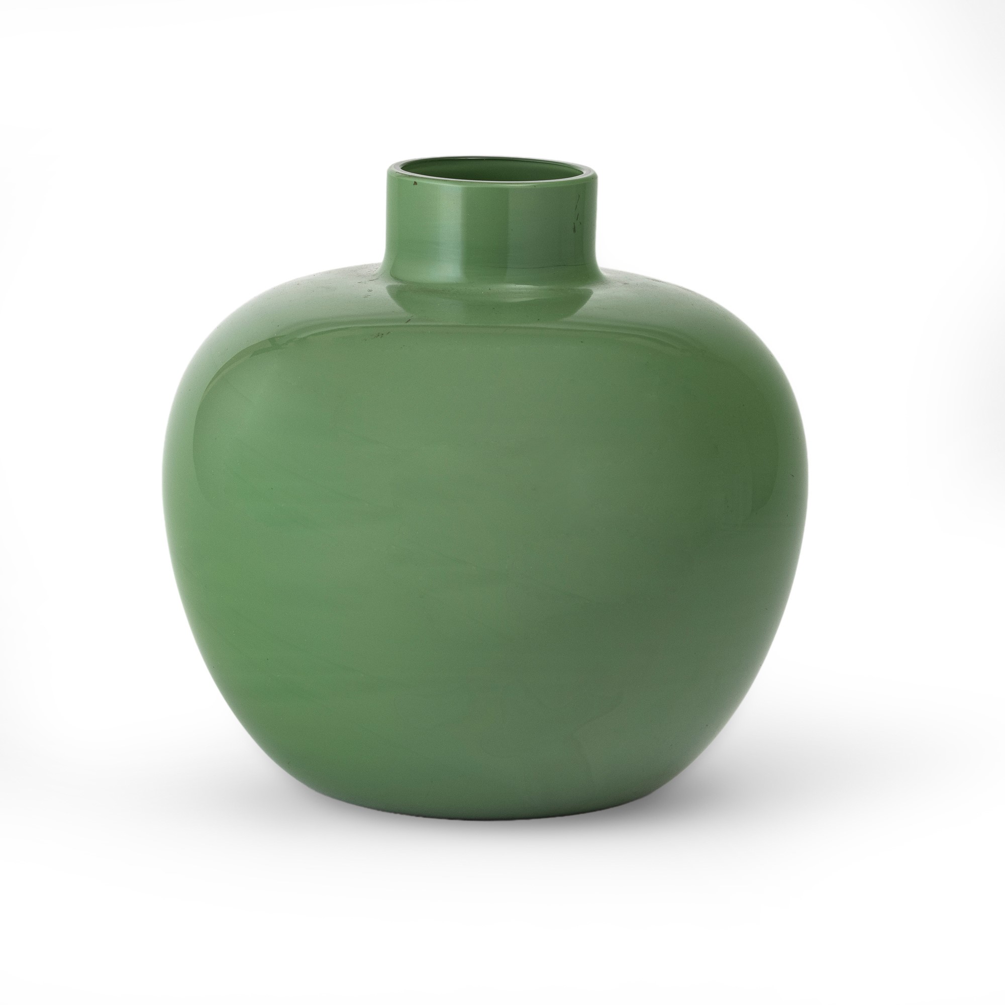 Venini, Vaso Murano (serie “Cinesi”), vetro opalino verde antico, circa 1960