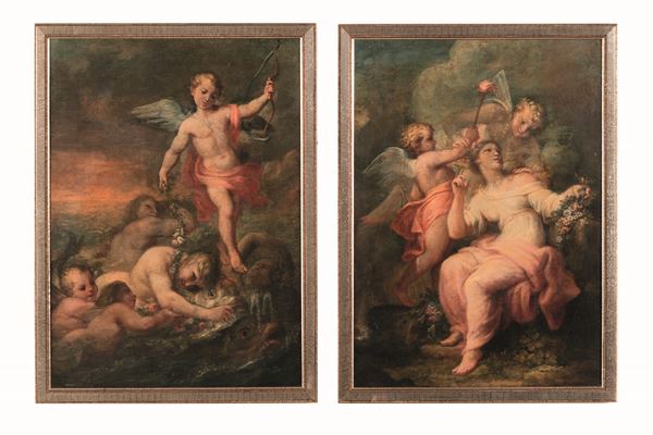 Scuola veneta del XVII secolo Scene allegoriche