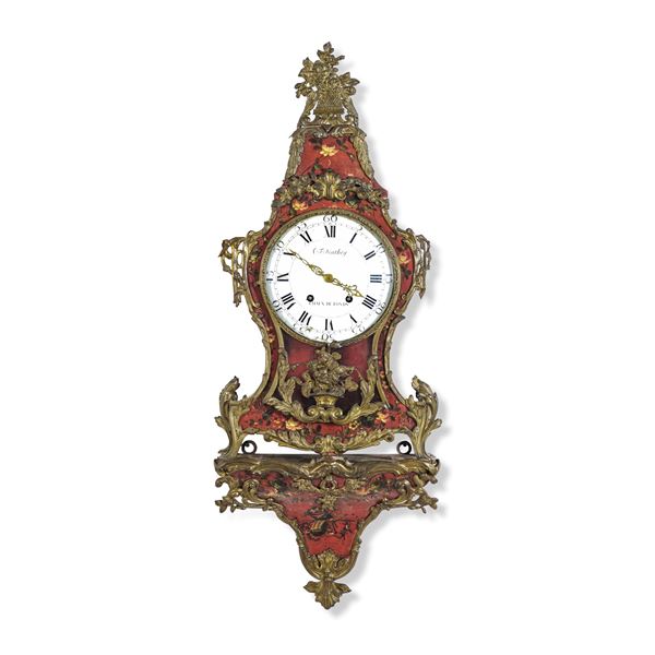 Pendola cartel con mensola. C.J. Mathey, La Chaux-de-Fonds, Svizzera, XVIII-XIX secolo