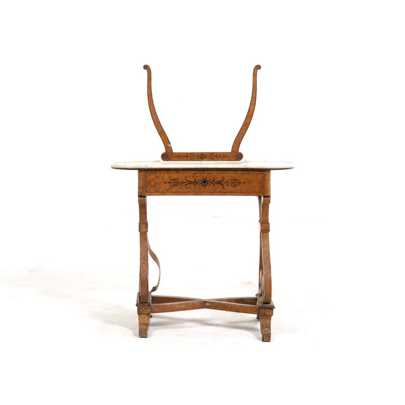 Toilette in legno lastronato e intarsiato  - Asta Antiquariato - Cambi Casa d'Aste