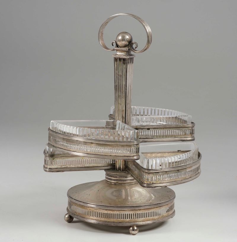 Antipastiera in metallo argentato  - Auction Antiques - Cambi Casa d'Aste
