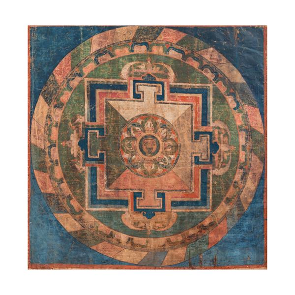 Thangka depicting Kapala-hevajra Mandala Tibet, 18th century