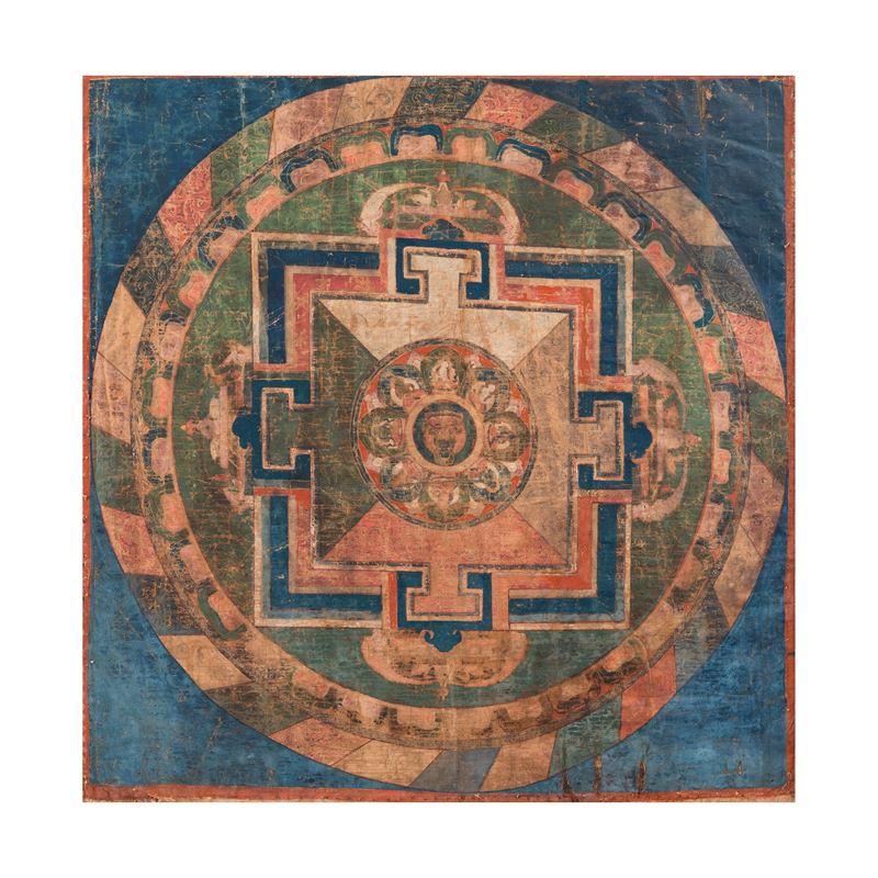 Thangka depicting Kapala-hevajra Mandala Tibet, 18th century  - Auction Fine Asian Works of Art - Cambi Casa d'Aste
