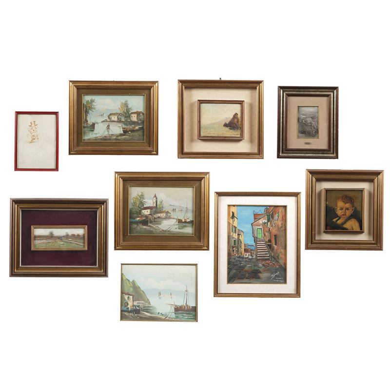 Lotto di 8 dipinti  - Auction 19th and 20th Century Paintings - Cambi Casa d'Aste