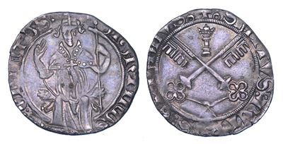 STATO PONTIFICIO, Martino V (1417-1431), Grosso d'argento, Avignone