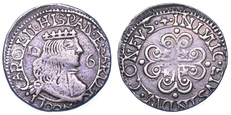 CAGLIARI. CARLO II DI SPAGNA, 1665-1700. 2,5 Reali 1700.  - Auction Numismatics - Cambi Casa d'Aste