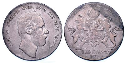 Carl XV di Svezia, 4 Riksdaler 1859-1872