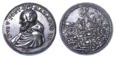 Gian Federico Bonzagni, Medaglia commemorativa della battaglia di Lepanto, 1571