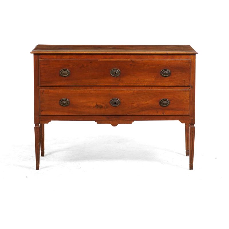 Comò in legno a due cassetti  - Auction Antiques - Cambi Casa d'Aste