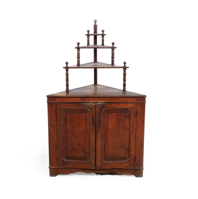 Angoliera in legno ad un'anta  - Asta Antiquariato - Cambi Casa d'Aste