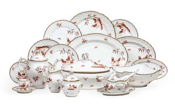 Servizio da tavola “Galli Rossi” Doccia, Manifattura Richard Ginori, XX secolo  