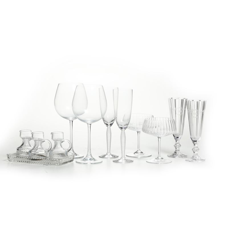 Lotto con diversi calici, XX secolo.  - Auction The Art of the Table - Cambi Casa d'Aste