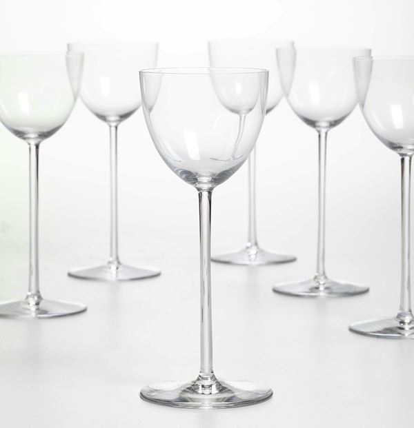 Diciotto calici “Perfection”. Francia, Manifattura Baccarat, XX secolo.