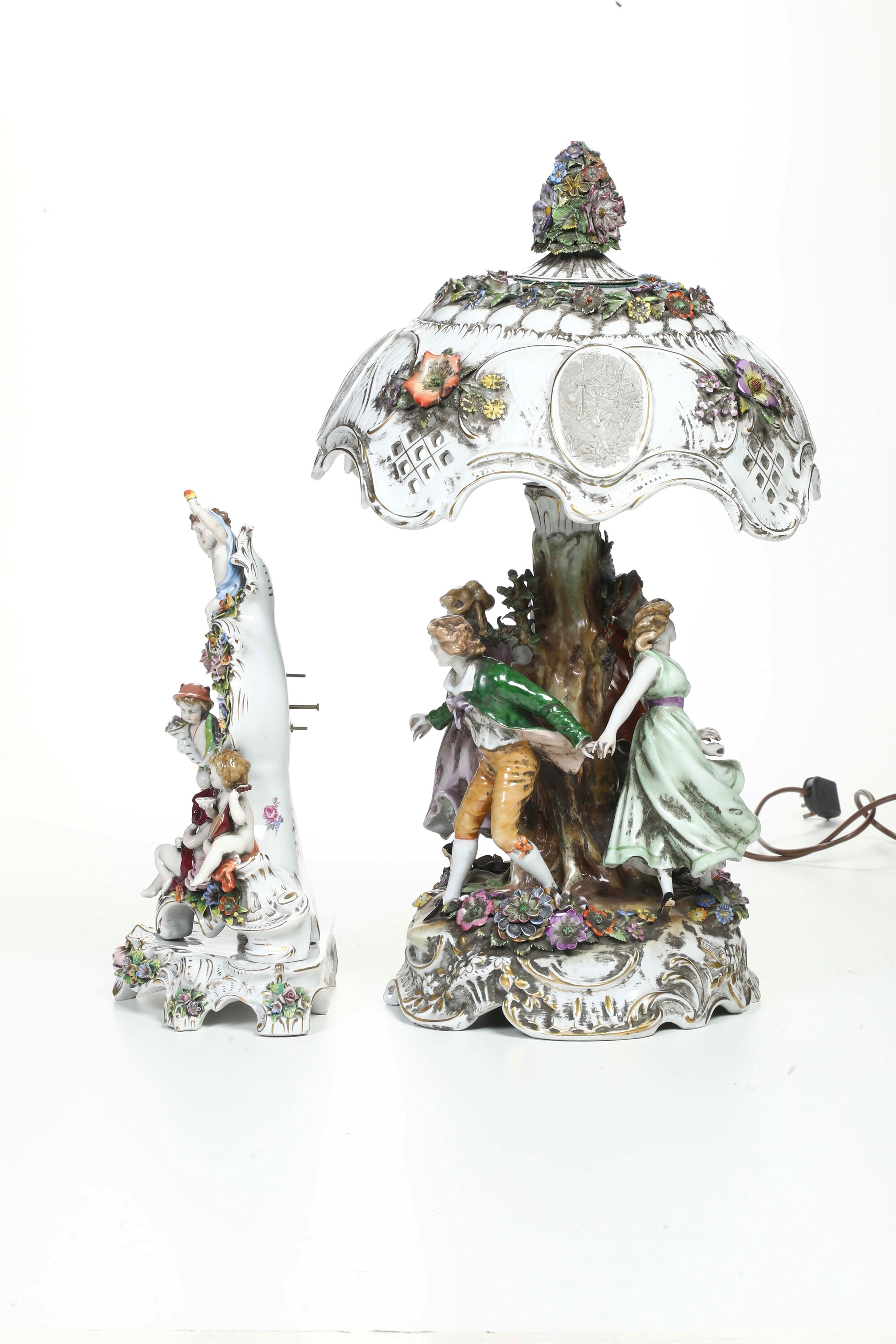 Manifattura della Turingia, Lampada e orologio da tavolo in porcellana