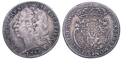 Carlo Emanuele III di Savoia, Lira 1748