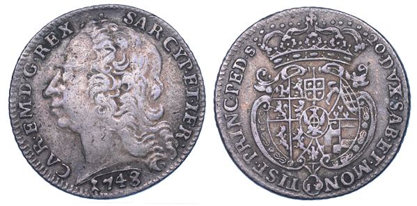REGNO DI SARDEGNA. CARLO EMANUELE III DI SAVOIA, 1730-1773. Lira 1748.