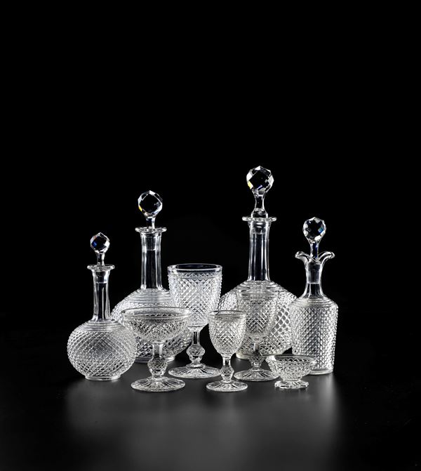 Servizio di calici “Diamants Biseaux” Francia, Manifattura Baccarat, fine del XIX - inizi del XX secolo 