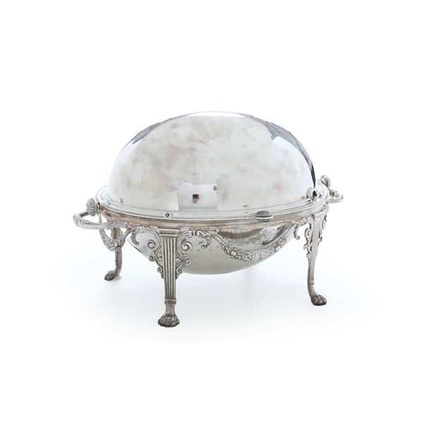 Scalda vivande in metallo argentato