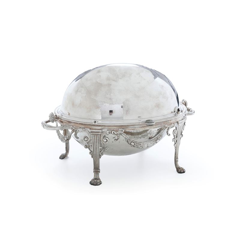 Scalda vivande in metallo argentato  - Auction Antiques - Cambi Casa d'Aste