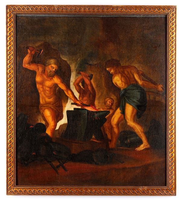 Scuola del XVIII secolo La fucina di Vulcano