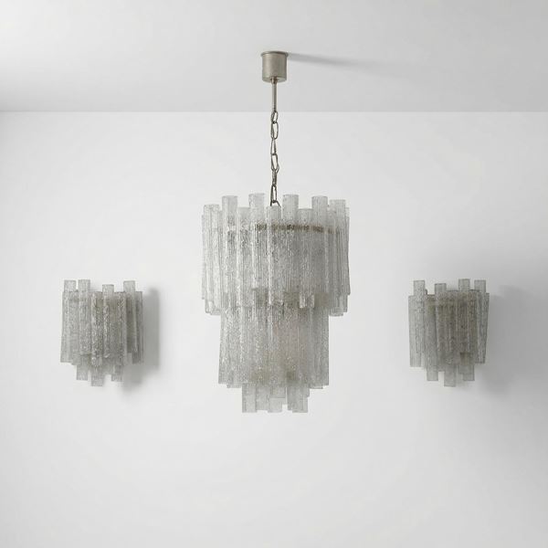 Lampada a sospensione e due appliques