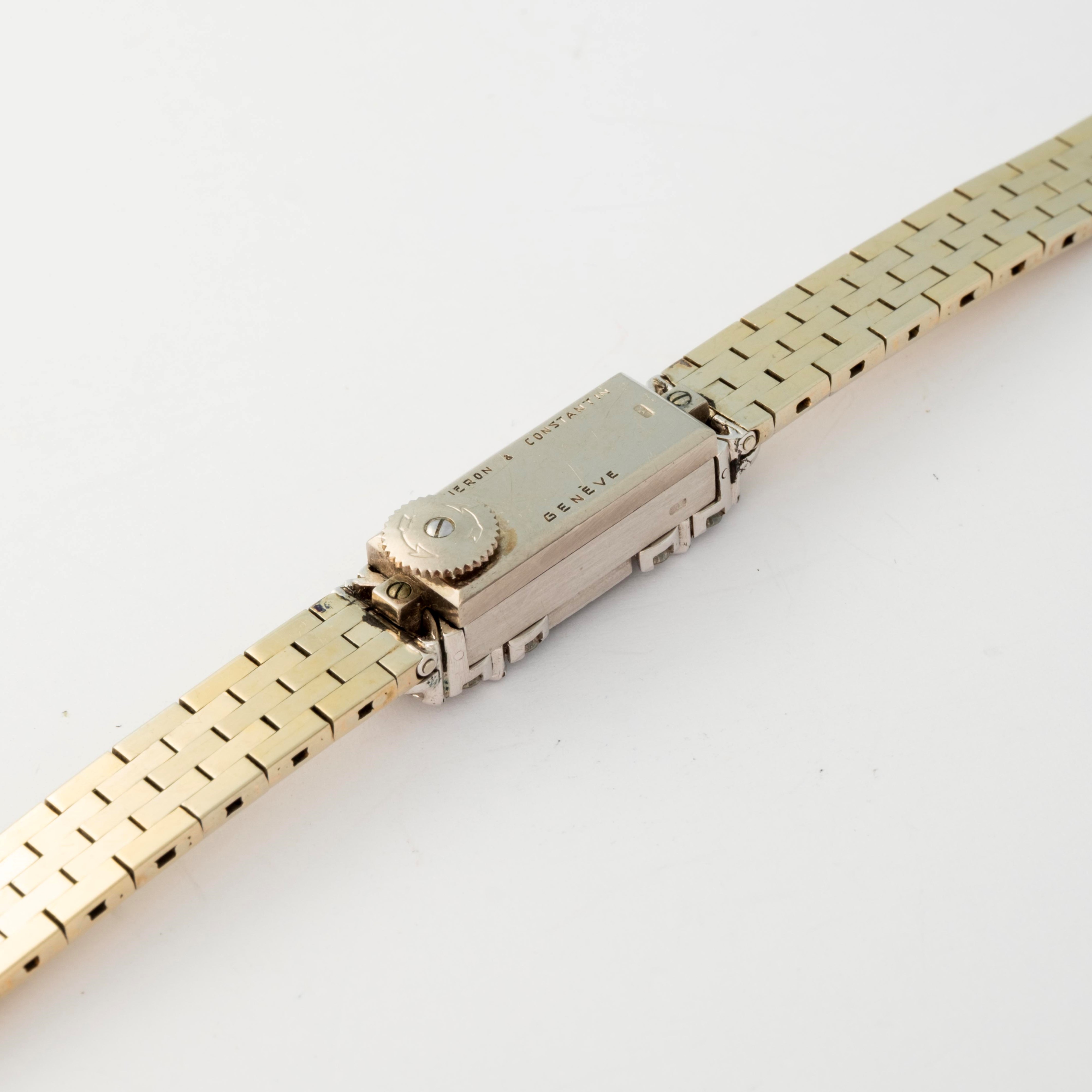 Vacheron & Constantin - Cocktail Watch Duoplan Art Déco in oro bianco 18k e diamanti, circa 1920