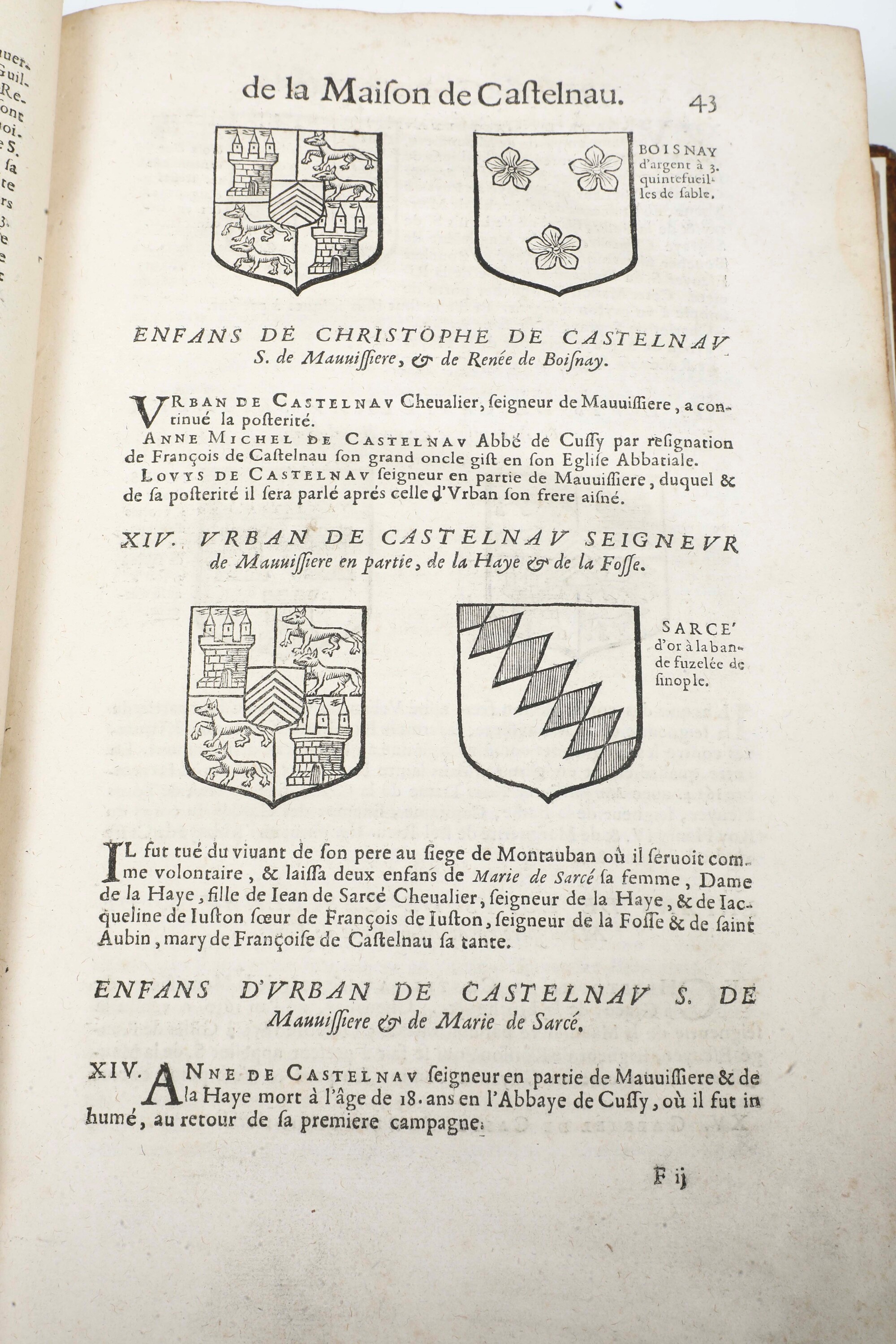 Michel De Castelna, Les Memoires de Messire Michel De Castelna, Seigneur de Mavvisiere, in-folio,...