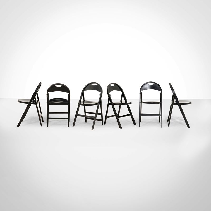 Sei sedie pieghevole  - Auction Design Lab - Cambi Casa d'Aste