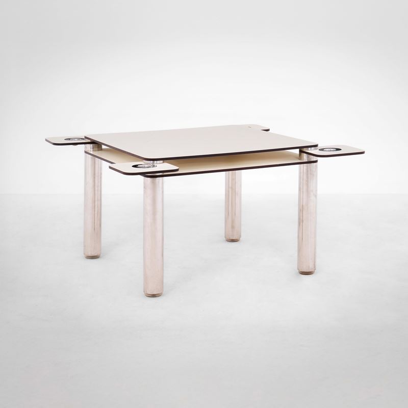 Joe Colombo : Tavolo da gioco mod. Poker  - Asta Design - Cambi Casa d'Aste