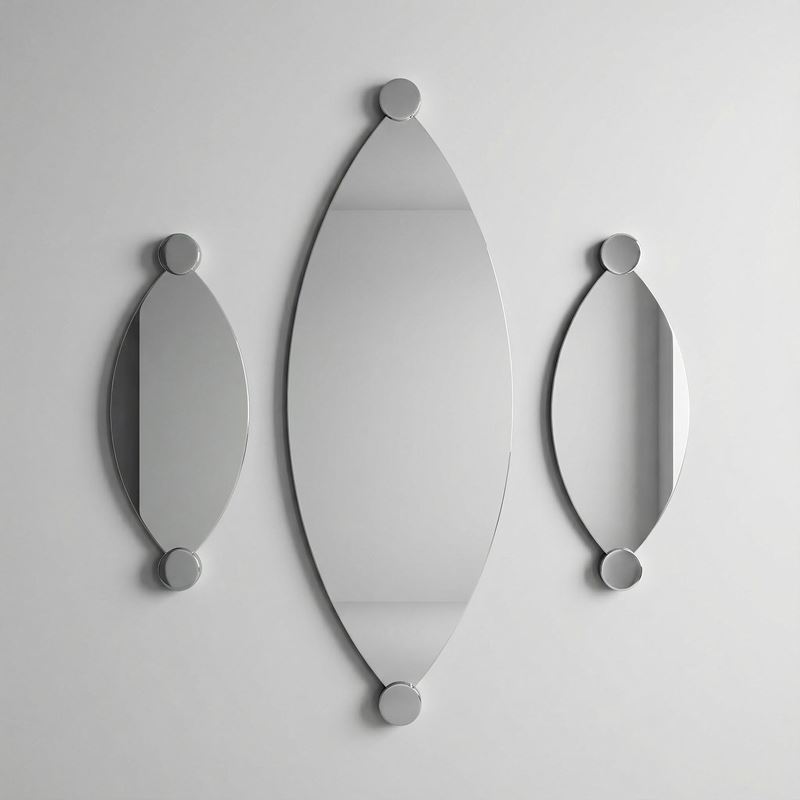 Giuseppe Raimondi : Tre specchi da parete mod. Occhio 3161  - Auction Design Lab - Cambi Casa d'Aste