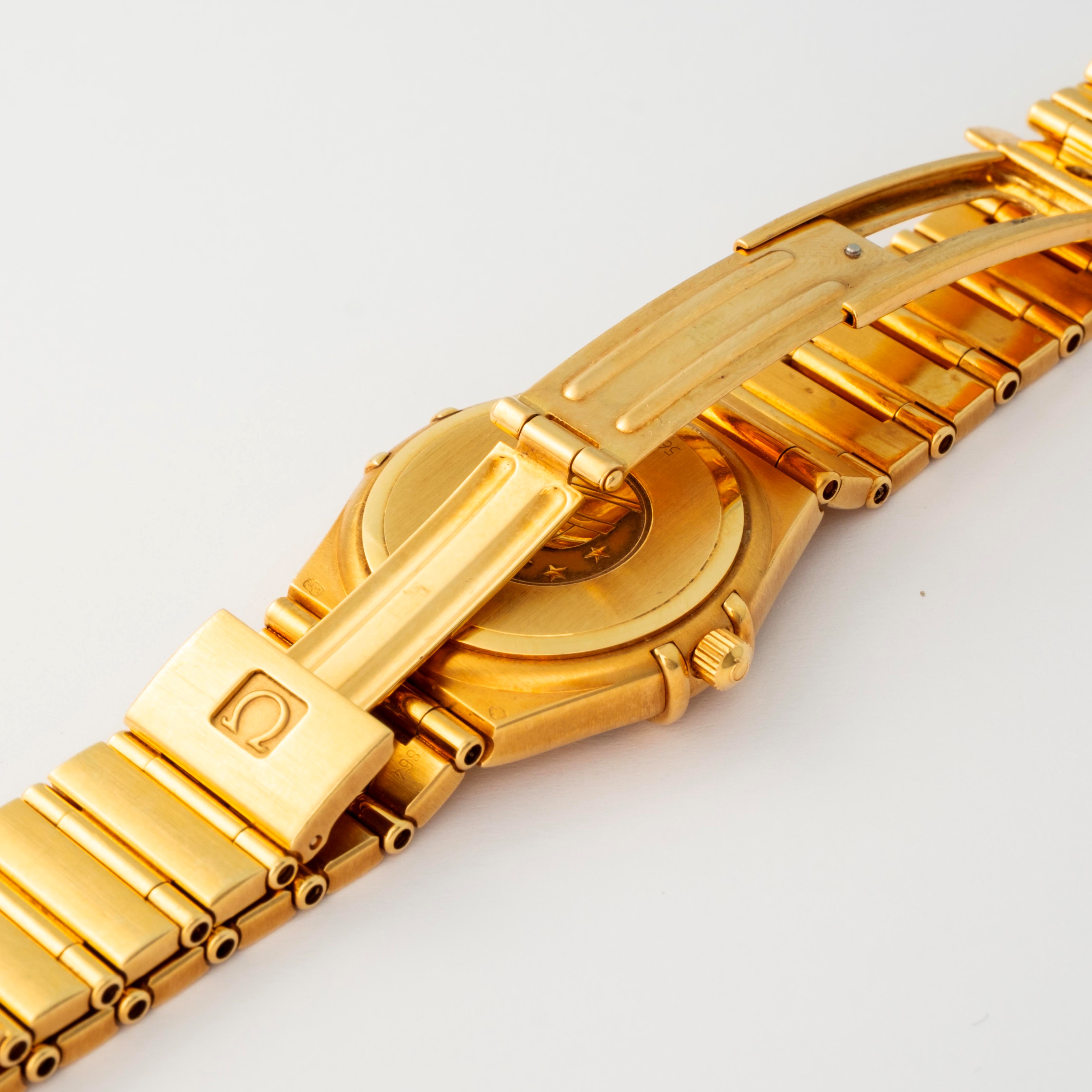 Omega - Orologio Constellation in oro giallo 18k con quadrante in madreperla e indici in brillant...