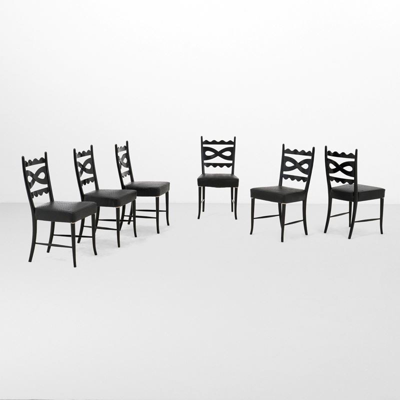 Paolo Buffa : Sei sedie  - Auction 20th-century design - Cambi Casa d'Aste