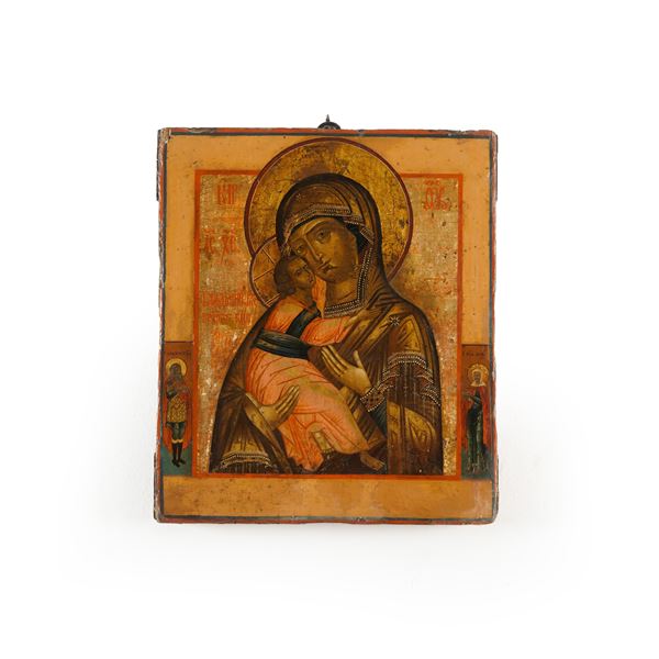 Icona raffigurante Madonna con Bambino. XIX secolo