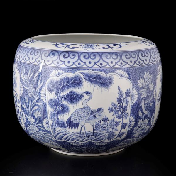 Cachepot in porcellana. Cina, XX secolo
