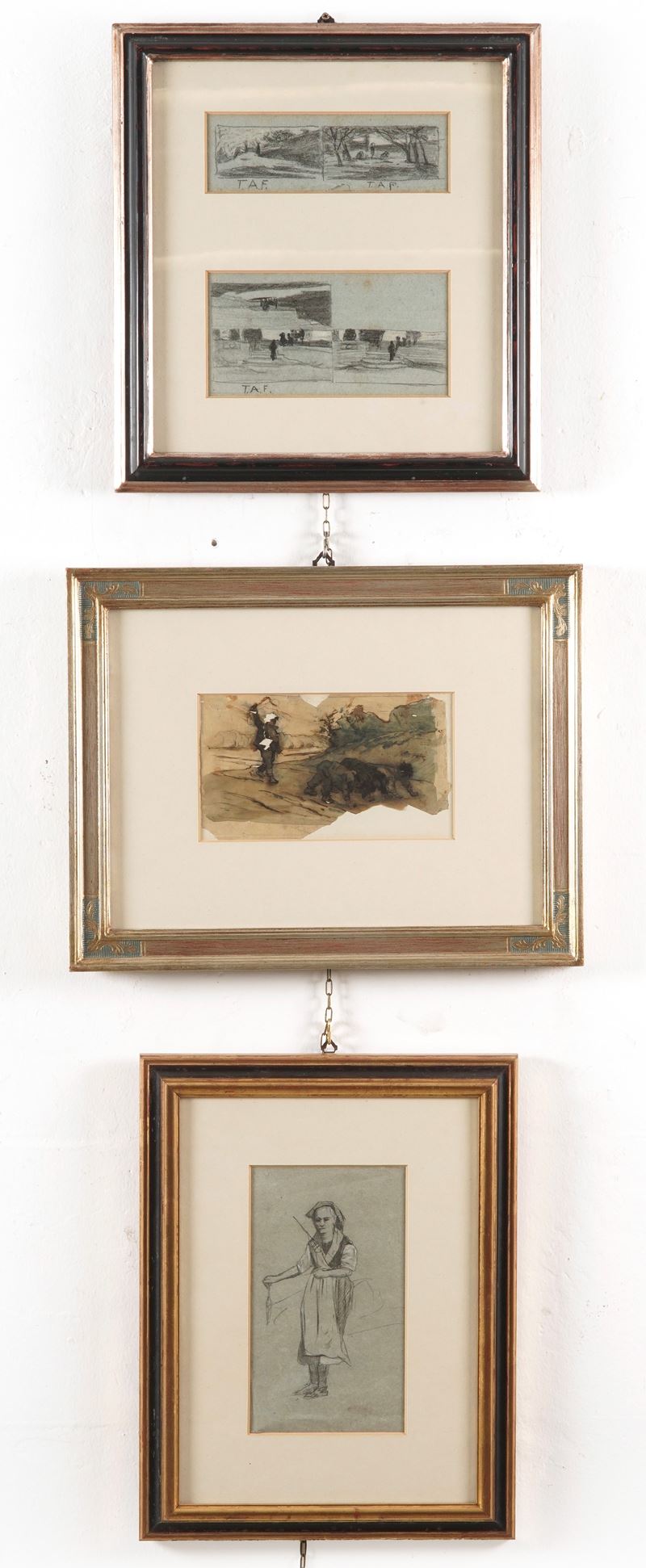 Ernesto Rayper : 3 disegni  - Asta Dipinti del XIX-XX Secolo - Cambi Casa d'Aste