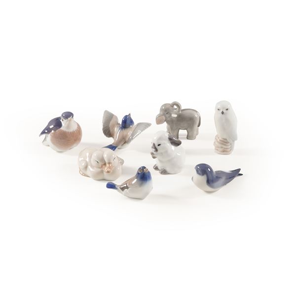 Collezione di diversi animaletti in porcellana policroma