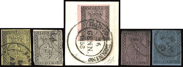 PARMA 1852 - Prima emissione, serie completa (1/5)
